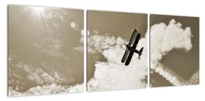 Letiace lietadlo - obrazy (Obraz 90x30cm)