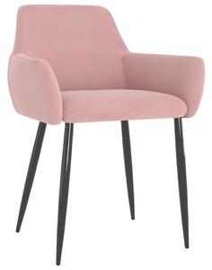 Jedálenské stoličky 6 ks ružové zamat