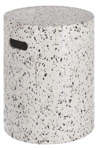 Biely betónový odkladací stolík Kave Home Jenell, ⌀ 35 cm