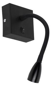 Moderné flexibilné nástenné svietidlo čierna LED - Flex