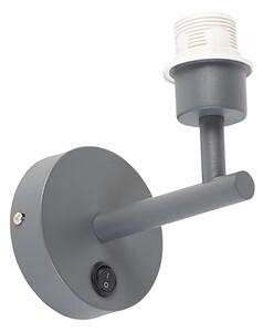 Moderná nástenná lampa tmavosivá 1-svetlo s vypínačom - Combi