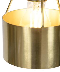 Vintage závesná lampa 4-svetlá na mosadznom lúči - Willow