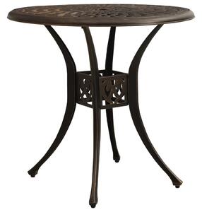 Záhradný stôl bronzový 78x78x72 cm liaty hliník