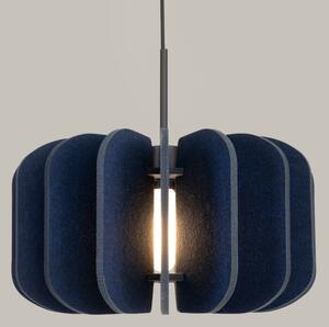 Sollux SL.1862 - Závesný luster na kábli MULA 1xE27/15W/230V, priemer 45 cm, modrá