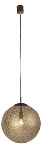 Vidiecka závesná lampa hrdzavo hnedá 40cm - Kréta