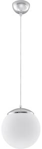 Sollux SL.0263 - Luster na lanku UGO 1xE27/15W/230V pr. 20 cm biela/lesklý chróm
