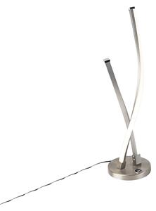 Dizajnová stolná lampa z ocele vrátane LED a dotykového stmievača - Paulina