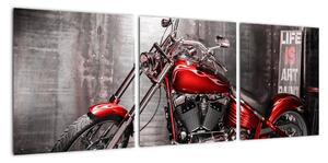Obraz červené motorky (Obraz 90x30cm)