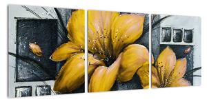 Obraz žlté kvety (Obraz 90x30cm)