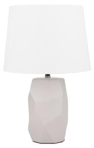 Stolná lampa ružová keramika 43 cm látkové tienidlo biely geometrický základný kábel s vypínačom Moderný minimalistický štýl
