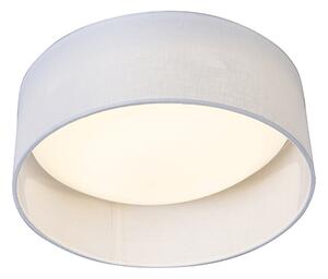 Stropné svietidlo biele 28 cm vrátane LED - Drum Combi