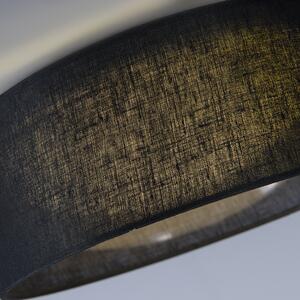 Stropné svietidlo čierne 28 cm vrátane LED - Drum Combi