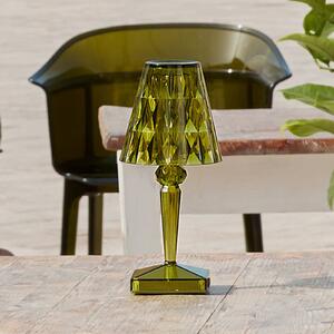 Kartell LED stolová lampa na batérie Batéria, 26 cm, zelená, IP54