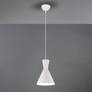 Závesné svietidlo Enzo, 1-plameňové, Ø 20 cm biela