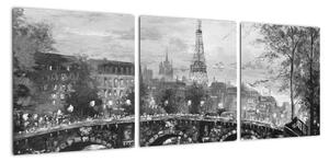 Obraz Paríža na stenu (Obraz 90x30cm)