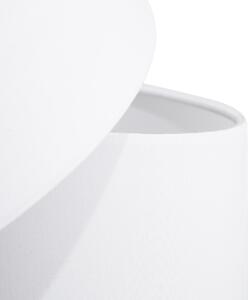 Stojacia lampa biela látková kovová 164 cm 3 nastaviteľné svetlá moderná