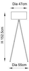 Endon 66987 - Stojacia lampa TRI 1xE27/60W/230V béžová