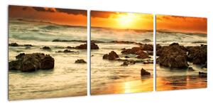 Západ slnka na mori - obraz (Obraz 90x30cm)