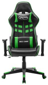 Herná stolička čierno-zelená umelá koža