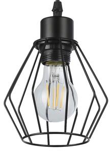 Luster na lanku 1xE27/35W/230V pr. 18 cm čierna