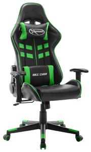 Herná stolička čierno-zelená umelá koža