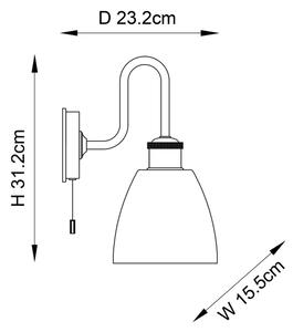 Endon 95506 -Kúpeľňové nástenné svietidlo PIPER 1xE27/10W/230V IP44 lesklý chróm