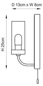 Endon 92960 - Kúpeľňové nástenné svietidlo EDREA 1xG9/3W/230V IP44 lesklý chróm