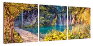 Vodopády v prírode - obraz (Obraz 90x30cm)