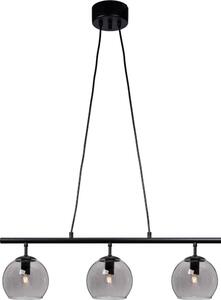 Cottex T2493SVG - Závesné svietidlo CAPELLA s lankom 3xE14/40W/230V dymové/čierne