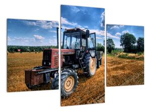 Obraz traktora v poli (Obraz 90x60cm)