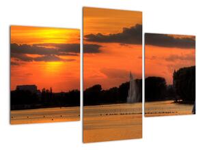 Západ slnka na vode - obraz na stenu (Obraz 90x60cm)