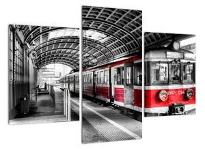 Vlaková stanica - moderný obraz (Obraz 90x60cm)
