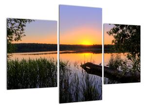 Obrázok jazera sa západom slnka (Obraz 90x60cm)