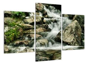Horský vodopád - obraz (Obraz 90x60cm)