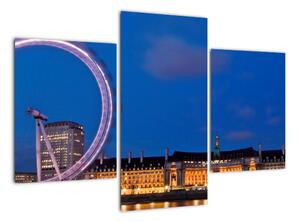 Londýnske oko v noci - obraz (Obraz 90x60cm)