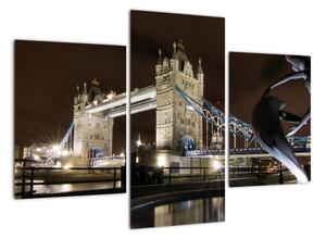 Nočný Tower Bridge - obraz (Obraz 90x60cm)