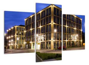 Osvetlené budovy - obraz (Obraz 90x60cm)