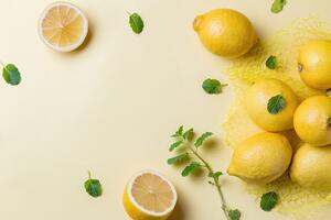 Samolepiaca fototapeta citróny s mätou