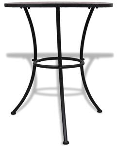 Bistro stolík, tehlová farba 60 cm, mozaikový