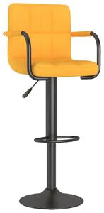 Barová stolička horčicovo-žltá látková