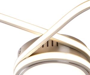 Dizajnové stropné svietidlo z ocele vrátane LED 3-stupňového stmievania - Spas
