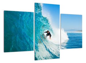 Surfer na vlne - moderný obraz (Obraz 90x60cm)
