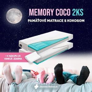 BENAB MEMORY COCO pamäťové matrace s kokosom (2ks) 85x195 cm Poťah so striebrom