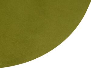 Zamatové ploché tienidlo zelené so zlatou 45 cm