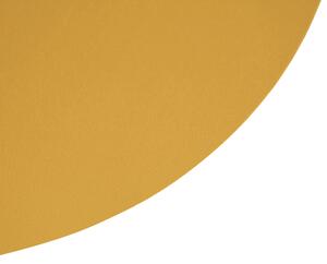 Velúrové ploché tienidlo žlté so zlatom 45 cm