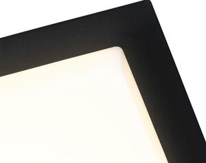 Moderné stropné svietidlo čierny štvorec vrátane LED IP44 - Lys
