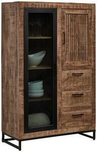 VYSOKÁ KOMODA, mangové drevo, prírodná farba, svetlohnedá, 90/142/40 cm Carryhome - Komody