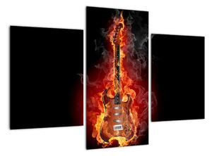 Horiace gitara - obraz (Obraz 90x60cm)