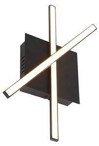 Moderné stropné svietidlo čierne vrátane 3-stupňového stmievania LED - Cruz