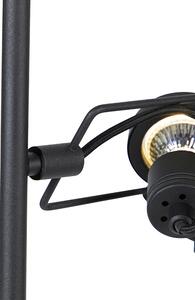 Priemyselná stojaca lampa čierna 2-svetlá - Suplux